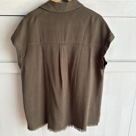Show Me Your Mumu Olive Green Collared Shirt - Picture 6 of 6